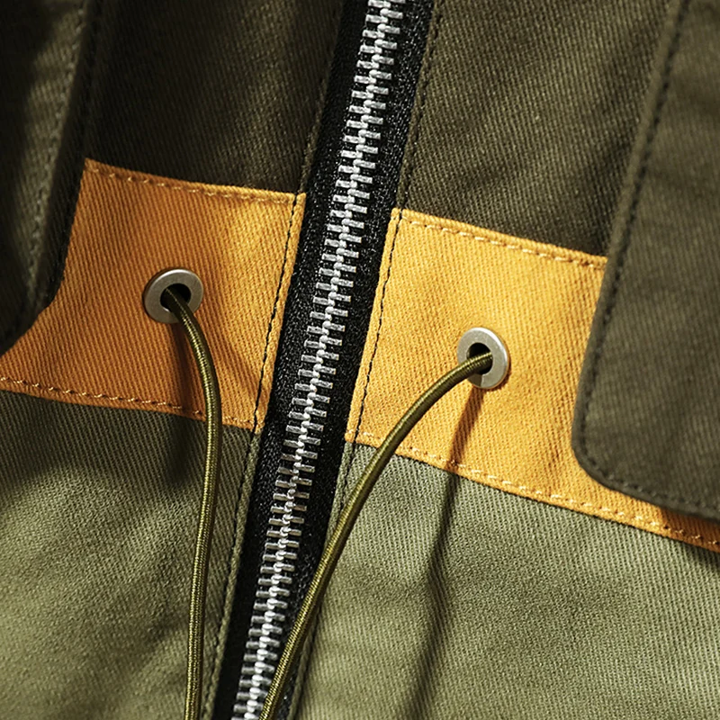 Мужская куртка карго с карманами в стиле пэчворк хип хоп Японская уличная одежда