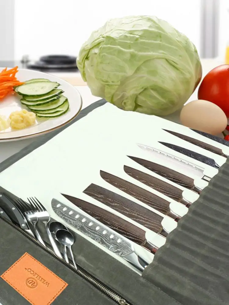 Сумка для ножей шеф-повара рулонная сумка западной еды чехол переноски кухни