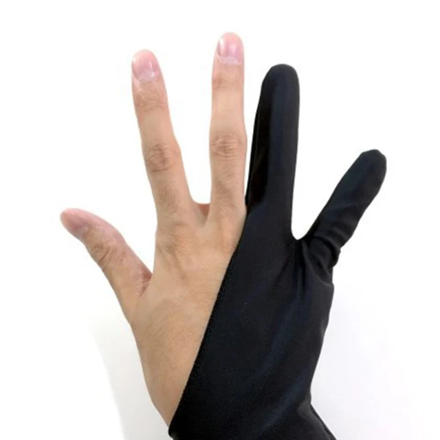 1PC 3 Sizes Two Finger Anti-fouling Glove For Artist Drawing & Pen Graphic  Tablet Pad