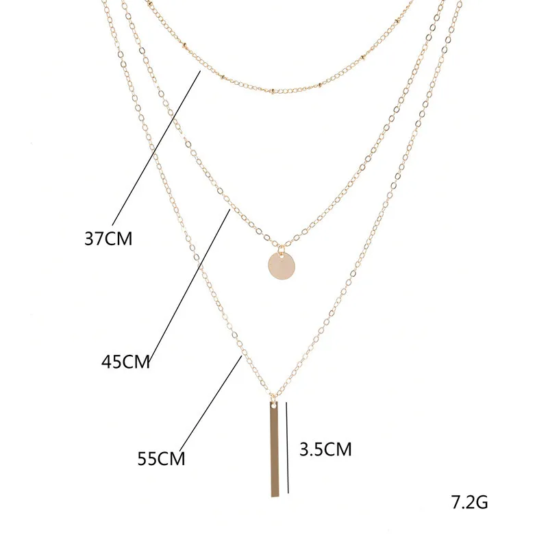 Женская Длинная цепочка подвеска золотого и серебряного цветов ожерелье с