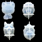 3D Кот Лев волк Горилла силиконовая форма сахарный шоколадный форма для выпечки кекса инструменты для украшения тортов из мастики