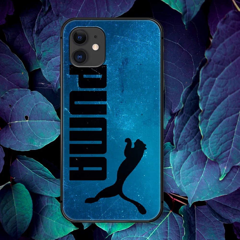 

Pume Sport Brand Leopard Phone Case For IPhone 4 4s 5 5S SE 5C 6 6S 7 8 Plus X XS XR 11 12 Mini Pro Max 2020 black Shell