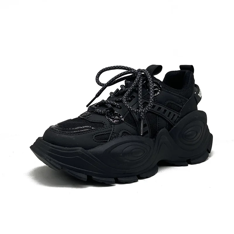 

Clunky Sneaker Black Platform Chunky Shoes Fall Winter Hiking Walking Running Tennis Causal Sports Shoes Newly Zapatillas Mujer