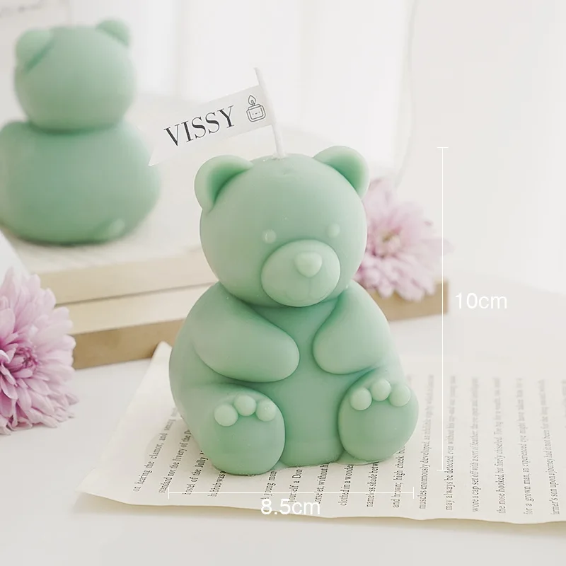 320 г медведь Куб DIY соевый воск Ароматизированная свеча фото реквизит подарок