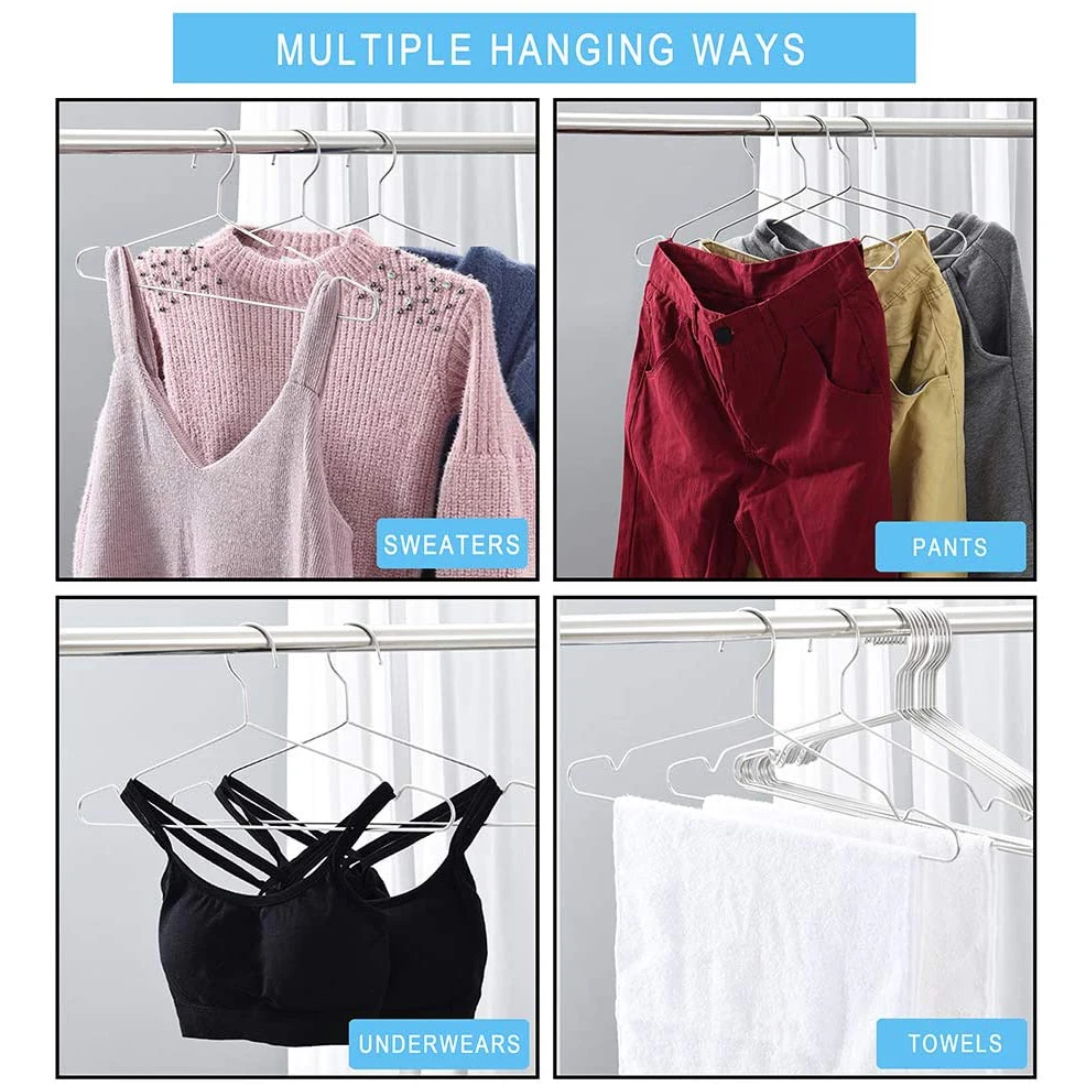 20 штук в упаковке Вешалки Нескользящие провода Костюмы металлическая вешалка