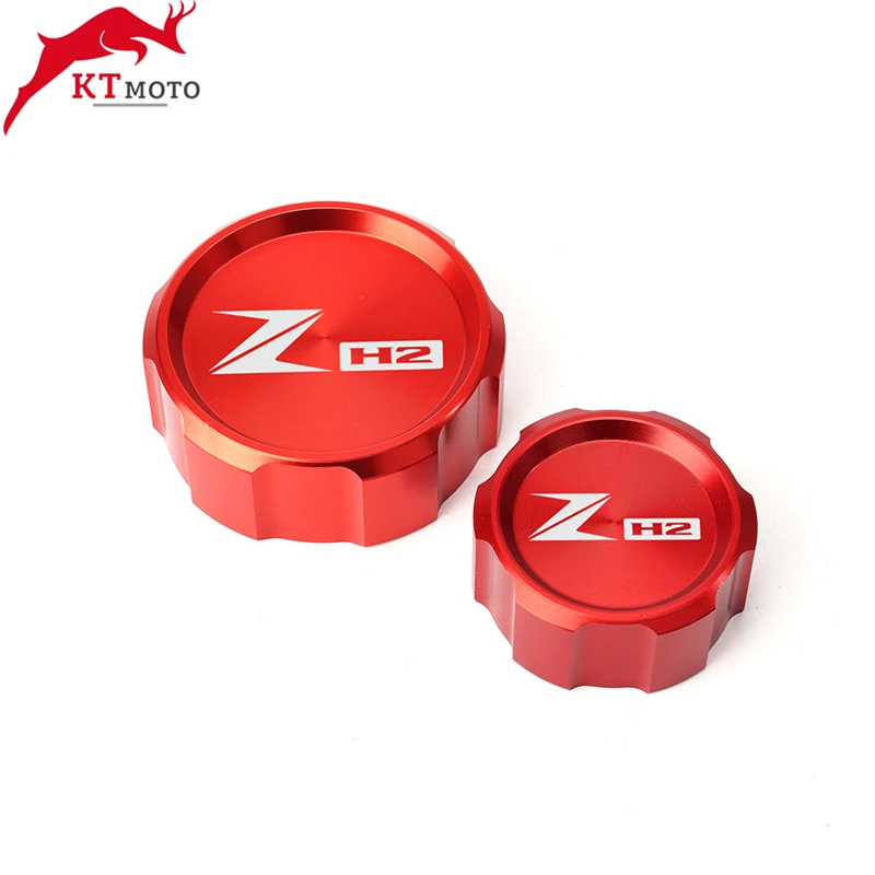 

Free Shipping Motorcycle CNC Aluminum Rear & Front Brake Fluid Reservoir Cap Cylinder cover For KAWASAKI Z H2 ZH2 Zh2 2019-2022