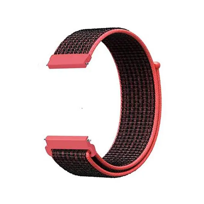 Red Black 22 мм 20 мм нейлоновый ремешок для samsung gear S3 S2 Band Galaxy 46 мм 42 мм Active 2 полосы для Xiaomi Huami Amazfit Sport/Bip - Цвет ремешка: Red Black