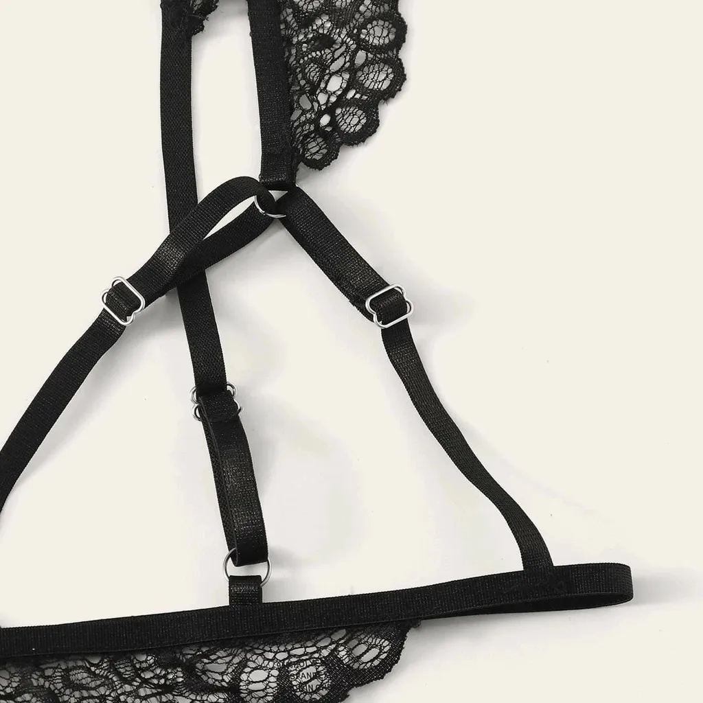 

SEOBEAN Lace Bras Thong For Women Erotic Underwear Sexy Bras G-String Panties Sets Female Ultra Thin Lingerie bielizna erotyczna