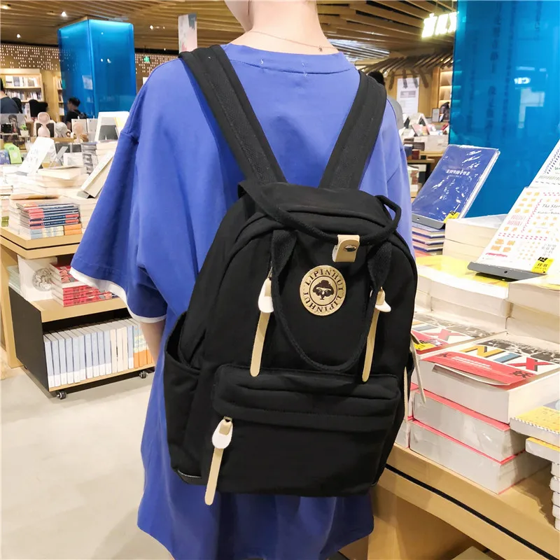 Водонепроницаемый нейлоновый женский рюкзак с вертикальной молнией маленький