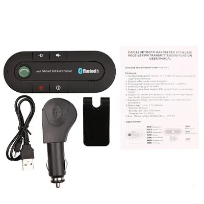 Bluetooth Handsfree Car Kit Беспроводной динамик телефон MP3 музыкальный плеер Солнцезащитный