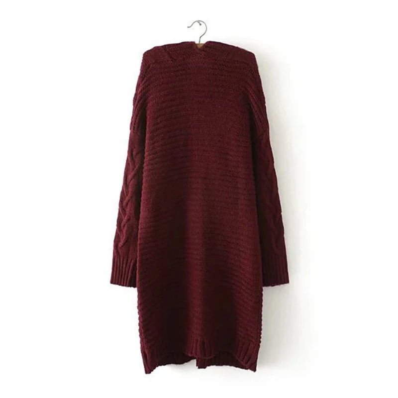 8 Colors Women Autumn Long Cardigan With Two Pockets Warm Knit Outwear Female Sweaters Casual Cardigans Sweater Jacket Knitwear |