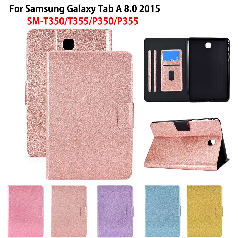 Блестящий чехол для Samsung Galaxy Tab A 8 0 2015 Женская Обложка Женский планшета защитная