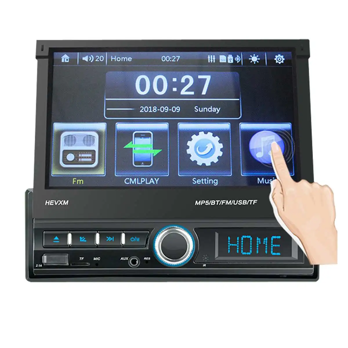 Автолайдер 1 DIN 7 дюймов Автомобильный стерео MP5 плеер bluetooth FM USB AUX в тире Hands-Free Звонки дистанционное управление Радио экран