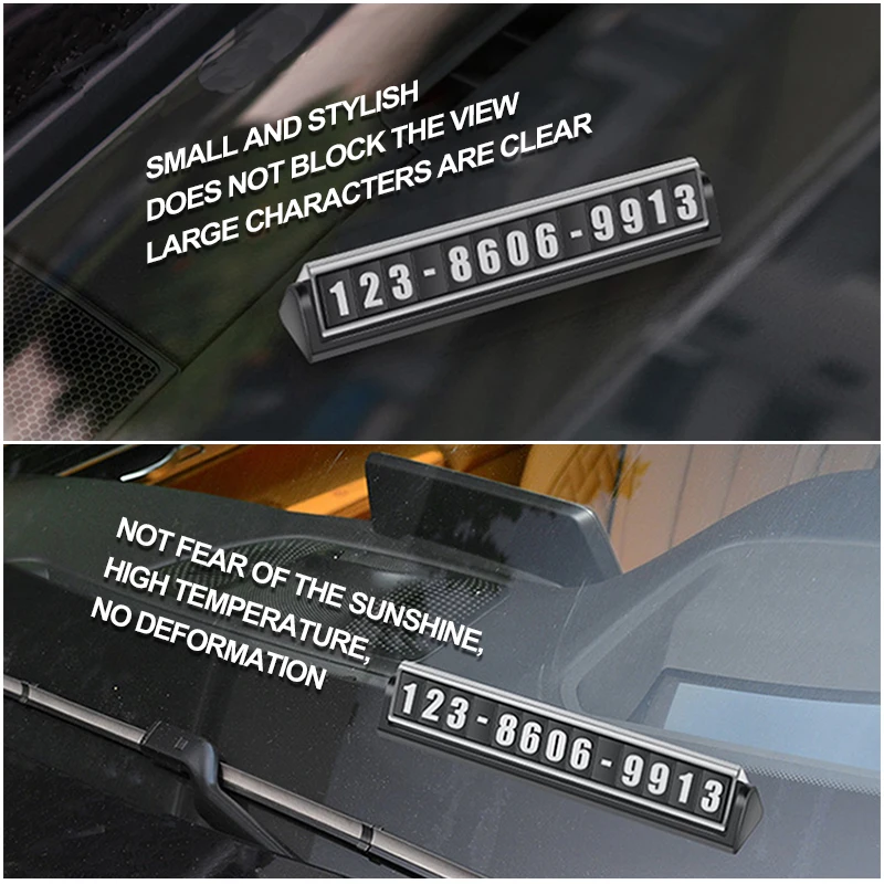 

Car Parking Card Luminous Phone Number Plate Stickers Night Light Temporary Car Park Stop In Car-styling Automobile Accessories