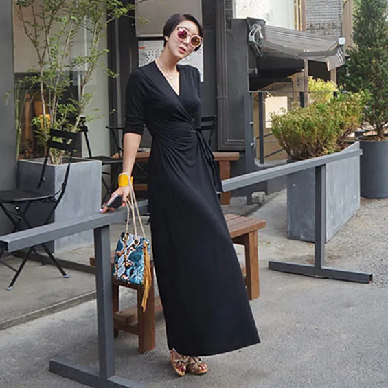 Женский кардиган с глубоким V образным вырезом длинное пляжное платье свободного