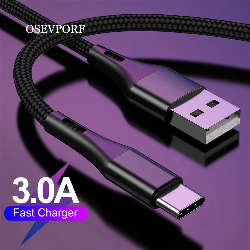 Кабель типа C для Xiaomi Redmi Note 7 Mi9 Type c кабель Samsung S10 9 Быстрая зарядка провод USB