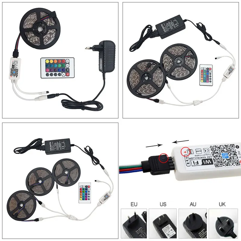 5 м 10 15 RGB Светодиодная лента струнный светильник водонепроницаемый волокнистый