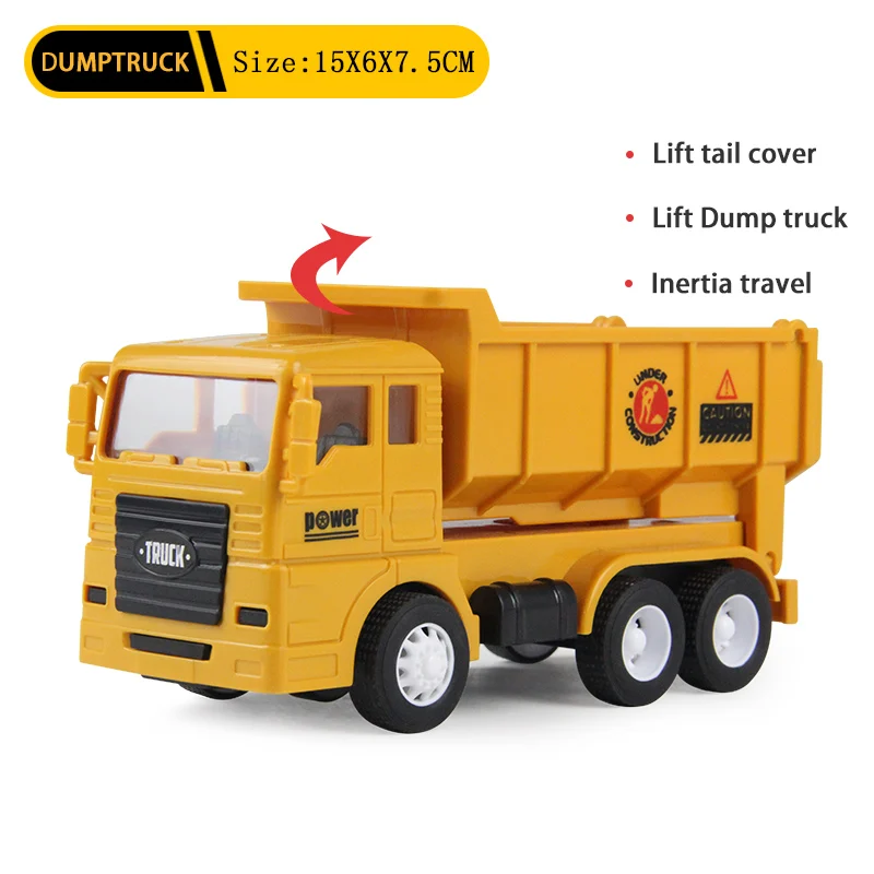 Dumptruck 4 шт. большой размер Инженерная модель автомобиля 1:48 литая Инженерная игрушка автомобиль игрушка самосвал экскаватор инженерное транспортное средство - Цвет: Dumptruck