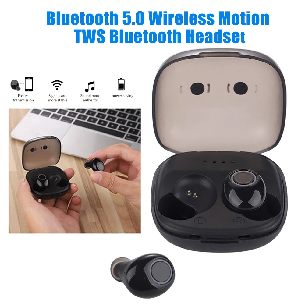 Портативные мини-TWS Автоматическое Сопряжение шумоподавление Bluetooth 5 0 управление