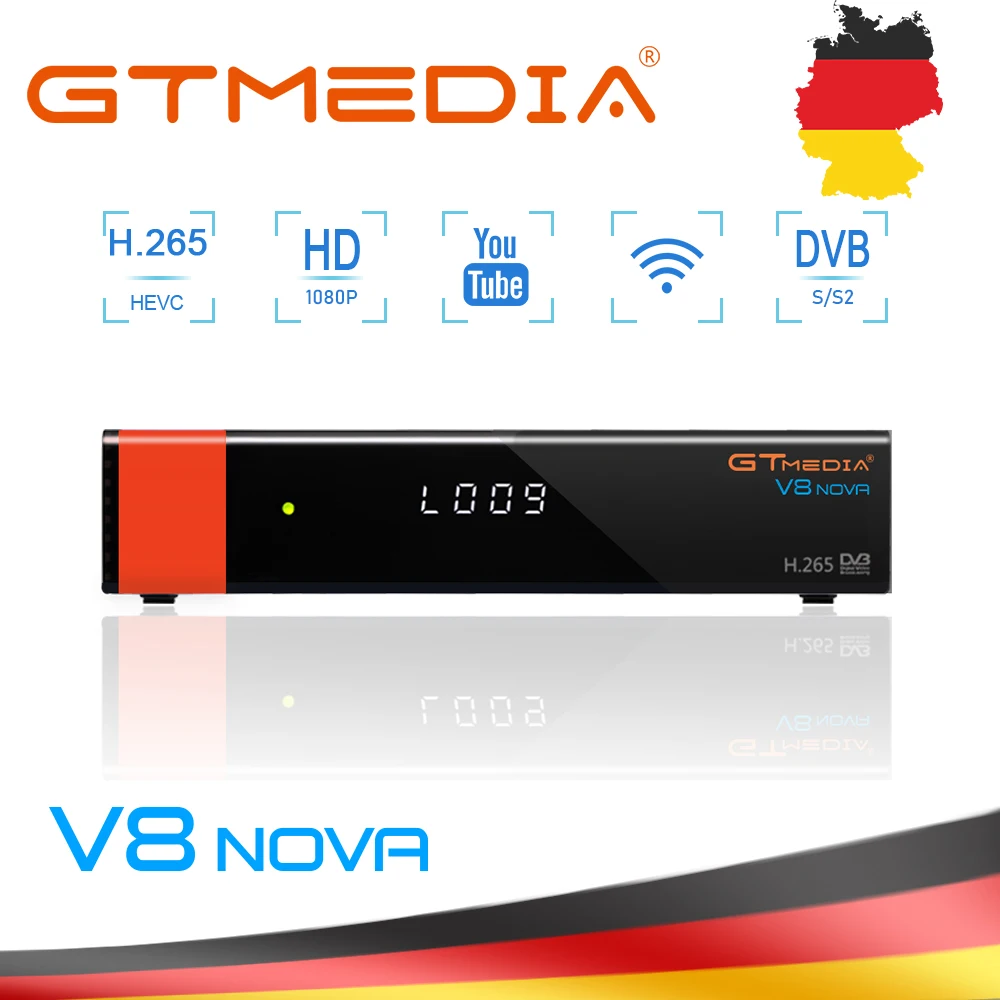 GTMedia V8 NOVA спутниковый ресивер bull-in WiFi с 1 год Испания Европа Cccam Cline Full HD DVB-S2/S такой же как V9 супер рецептор
