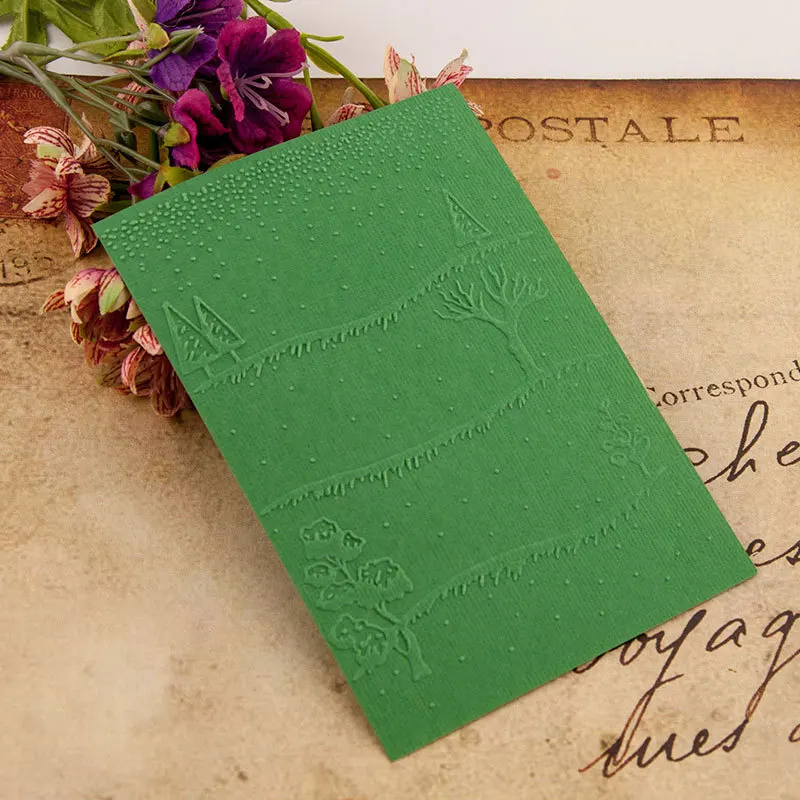 Дождливый день дерево папки для тиснения Новинка 2019 изготовления карт