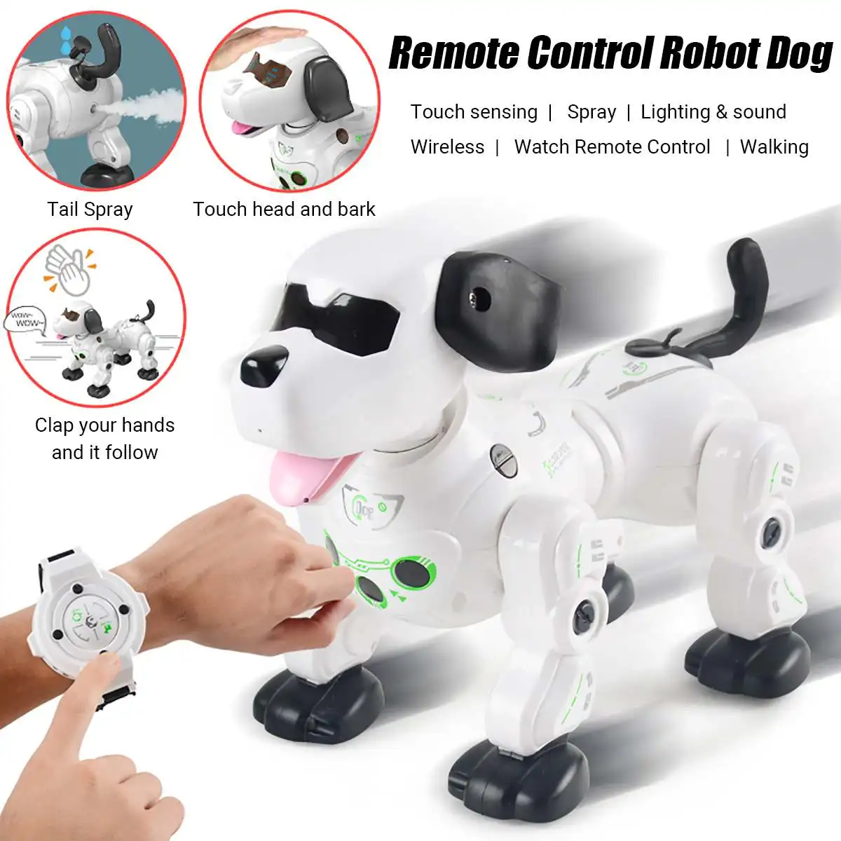 

Programable Wireless Remote Control Smart Animals Toy Robot Dog Remote Control Toys Electronic Early Childhood Interactive Toys