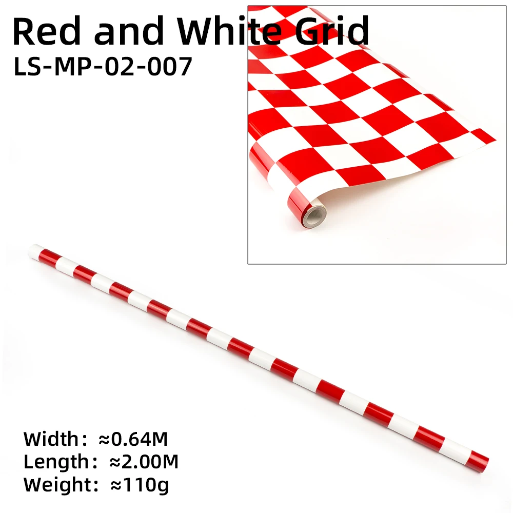 Red and white lattic Радиоуправляемый самолет покрытие прозрачная пленка для пробкового дерева самолет 60x200 см фольги/покрытие/наклейка для самолетик из пробкового дерева модель - Цвет: Red and white lattic