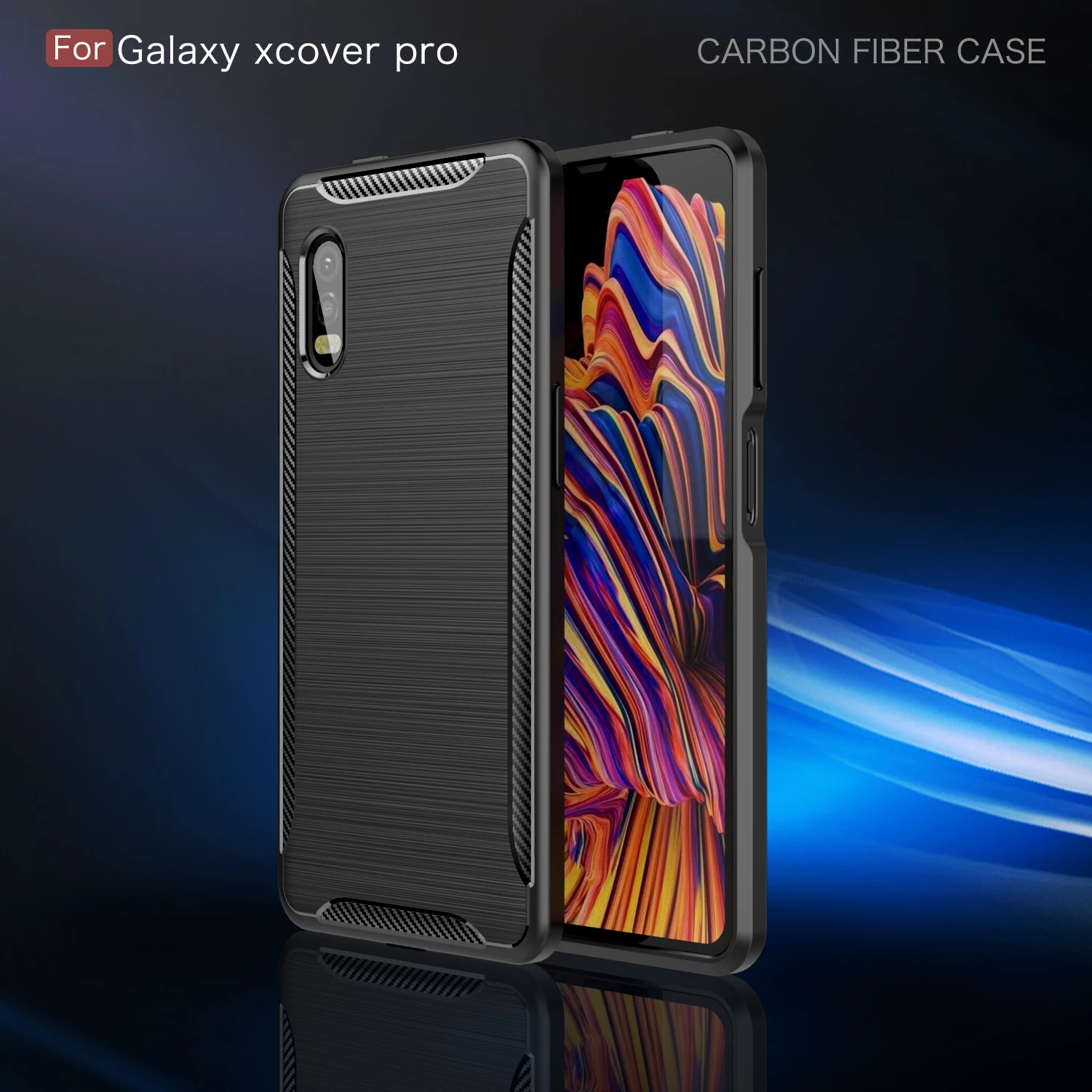 Новый чехол для телефона из углеродного волокна Samsung Galaxy Xcover Pro противоударный
