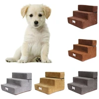 small pet dog 3 steps stairs pet stairs breathable mesh foldable pet stairs bed anti slip climbing ladder pet products