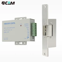 bcom electric lock narrow type electric door lock with power supply control for different door nc mode fail safe access