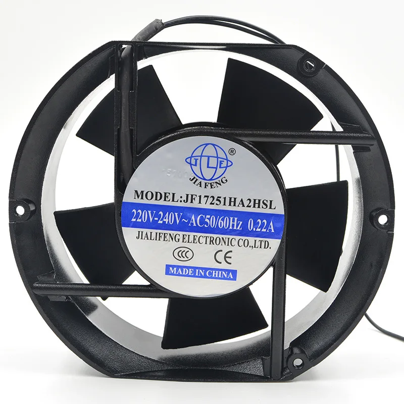 

FOR JIAFENG JF17251HA2HSL AC 220V 50/60Hz 0.22A 170-170-51 Cooling Fan
