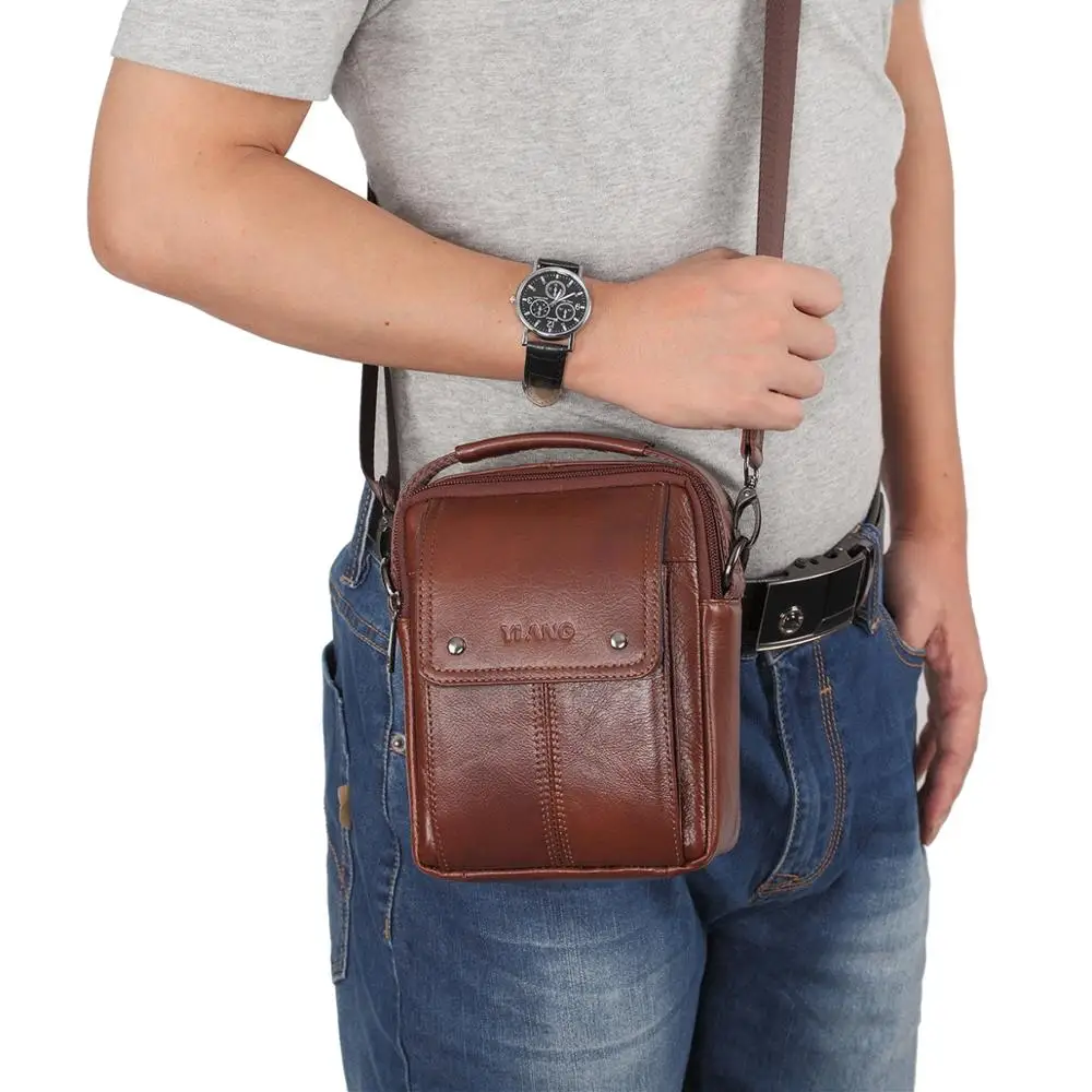 Винтажные поясные сумки YI ANG из натуральной воловьей кожи многофункциональная