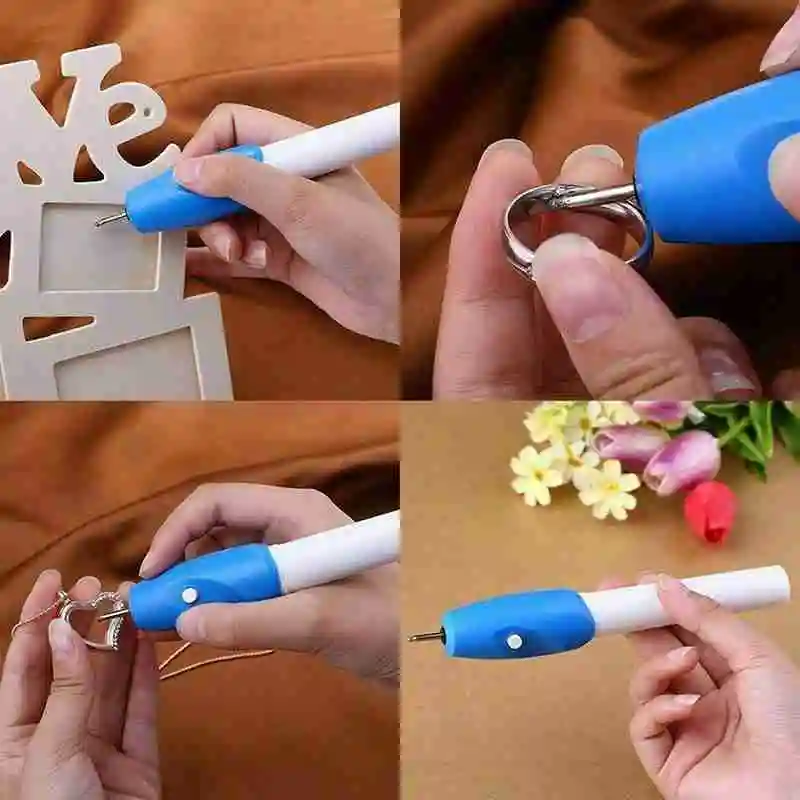 Electric Mini Engraving Pen Machine Chisel Word Marker Metal Plastic Engraver Glass Carving Leather Tool Plotter Cutting Co M2F5 | Дом и сад