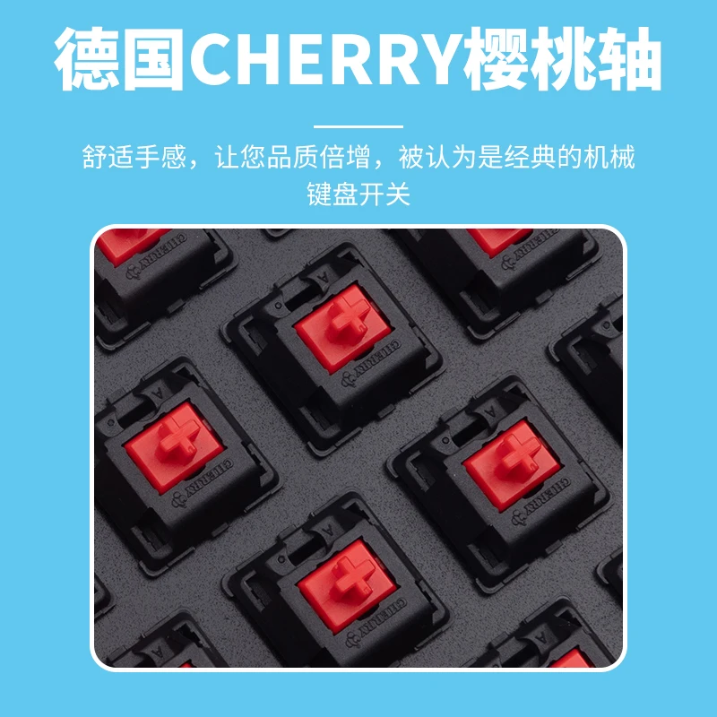 AKKO 3087DS Midnight Wireless Mechanical Keyboard  87key CHERRY Axis Notebook Desktop Computer Keyboard