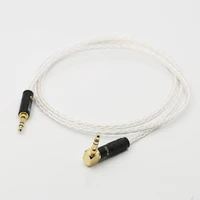8cores silver plated 3 5mm extension audio cable 3 5mm right angled to straight male earphone headphonestereo aux