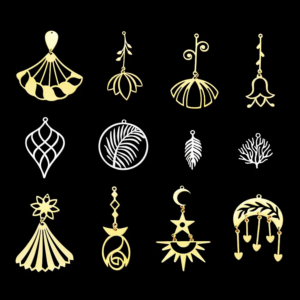 5 шт./лот 100% подвеска в виде подсолнуха лотоса из нержавеющей стали для ожерелий