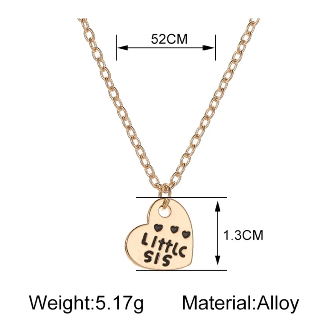 3 шт Мода луна сердце ожерелье с подвеской Женщины Большой Средний Маленький