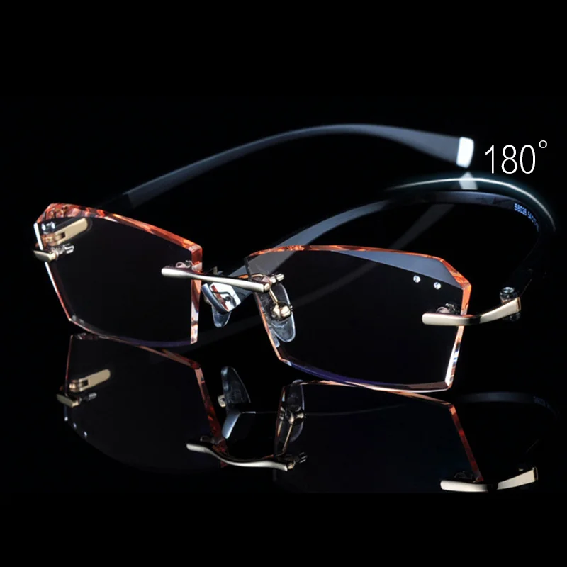 Очки мужские с прозрачными цветными линзами без оправы 615|glasses clip|glasses opticaleyeglass