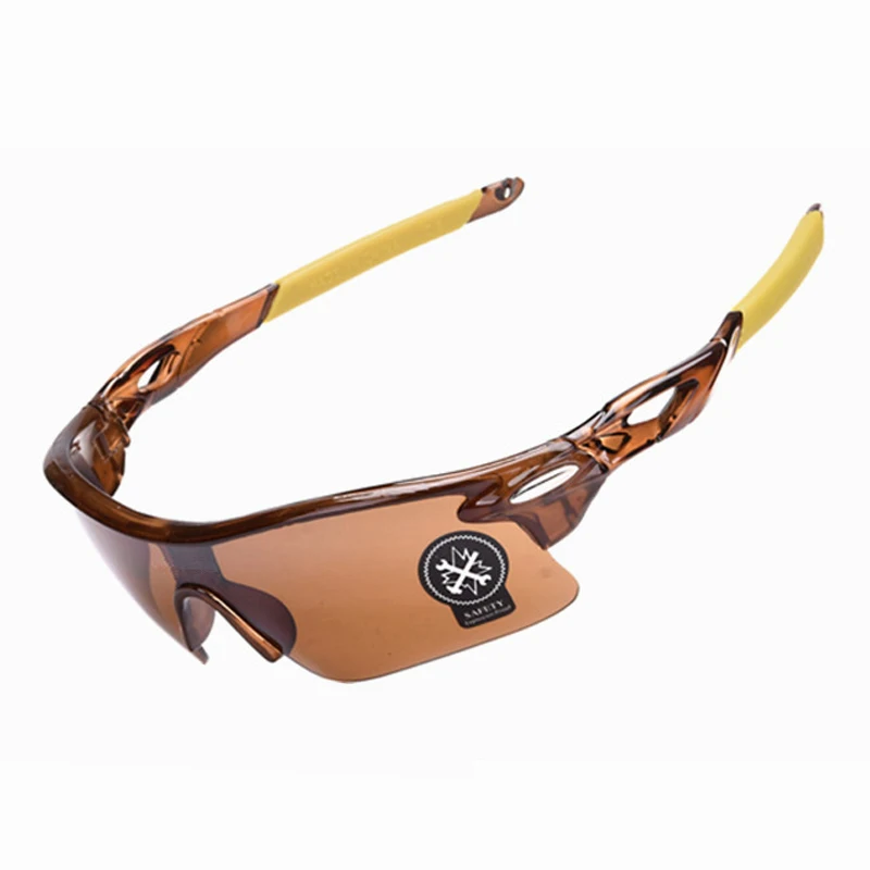 Brown Brown Уличные солнцезащитные очки HD UV400 для рыбалки, мужские и женские, ветрозащитные, пылезащитные, для пешего туризма, альпинизма, спортивные очки для бега, езды на велосипеде - Цвет: Brown Brown