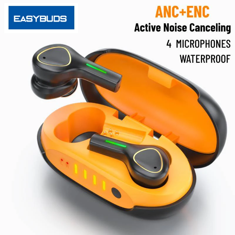 

Easybuds TWS S9 ANC+ENC Active Noise Reduction Wireless Headset Waterproof Earbuds Earphones Bluetooth-compatible 5.0 With Mic
