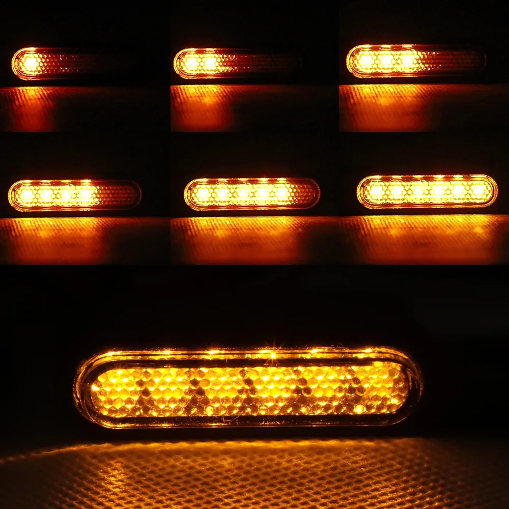 

Motorcycle LED Turn Signal Light 8mm Amber Flowing mini signal lamp Aluminum Alloy Black 12V Universal For cafe racer for Honda