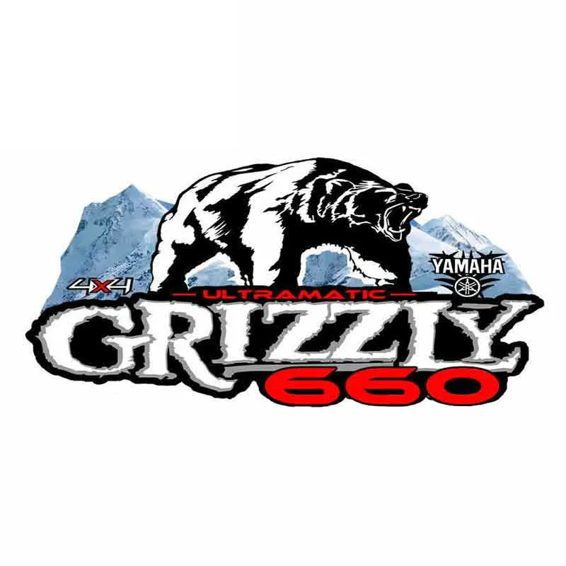 

Cartoon Grizzly 660 Car Sticker Windshield Bumper Motorcycle Decal High Quality KK Vinyl Cover Scratches Waterproof PVC 13cmx6cm