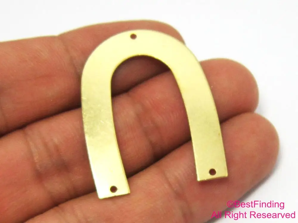 20 шт., U-образные латунные подвески 35x27 мм с 3 отверстиями