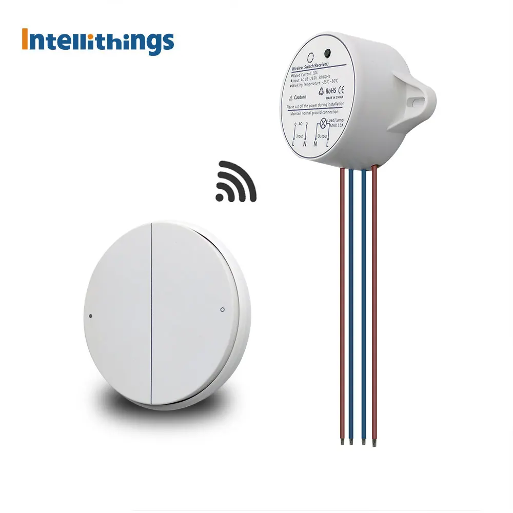 

Intellithings Wifi Smart Push Button Kinetic Energy Switch Timer For DIY Device Work with Alexa Google Home APP Control