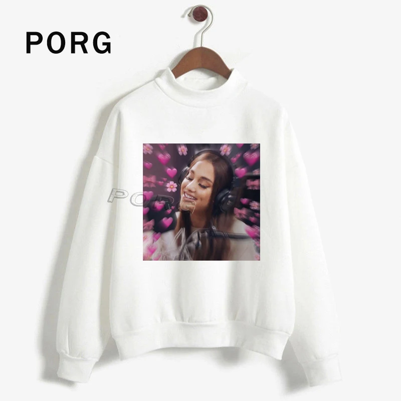 Ariana Grande/Розовая Толстовка для женщин в готическом стиле, уличная Harajuku Sudadera Mujer, новая женская одежда, толстовки с длинными рукавами и круглым вырезом - Цвет: WH-11