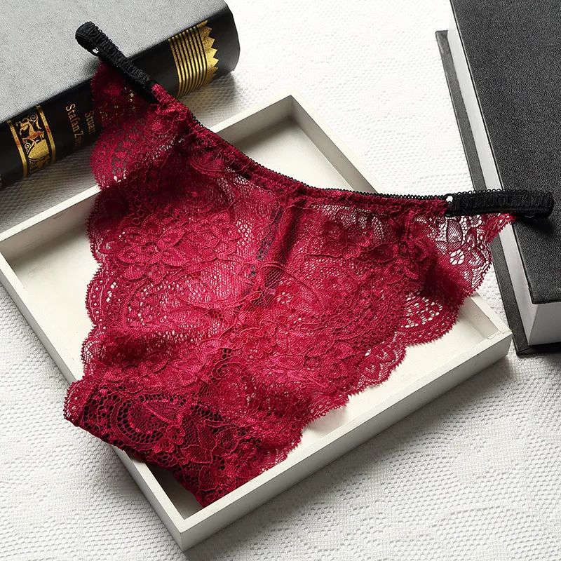 Женские Мужские трусы с низкой талией сексуальные прозрачные кружевные трусики