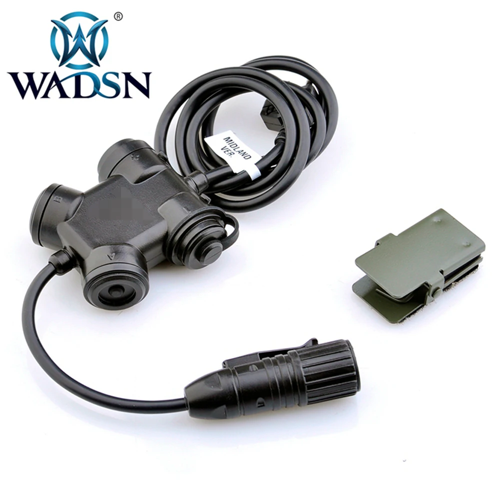 WADSN Airsoft тактическая гарнитура кнопка PTT Silynx Кларус Ptt KEN Midland Радио адаптер Аксессуары для наушников
