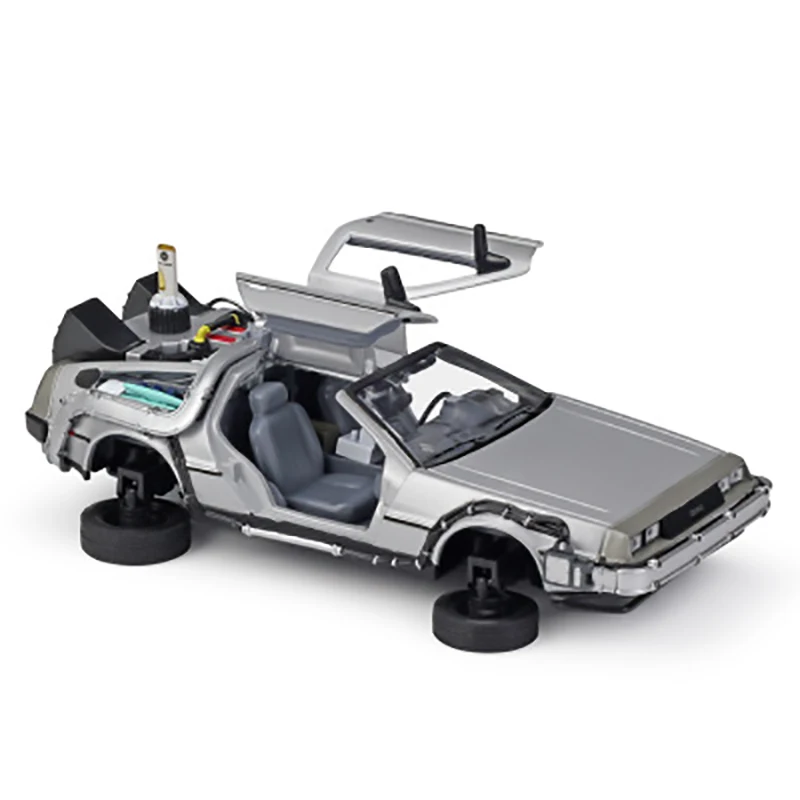 

Автомобиль 1:24 Назад в будущее, машина времени, режим ховера, DeLorean DMC Коллекционная версия, металлические Литые автомобили, детские игрушки, п...