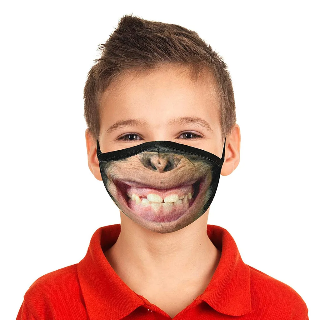 

Mascarilla Unisex 3D Creative Funny Printing Outdoor Mask Cotton Washable Reusable Face Mask Adjustable Earloops Maske Masque