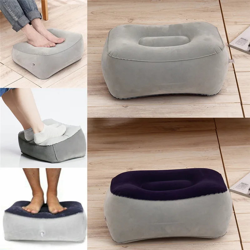 

Newest Hot Fashion Sale Inflatable Foot Rest Pillow Cushion Air Travel Office Home Leg Up Footrest Relax